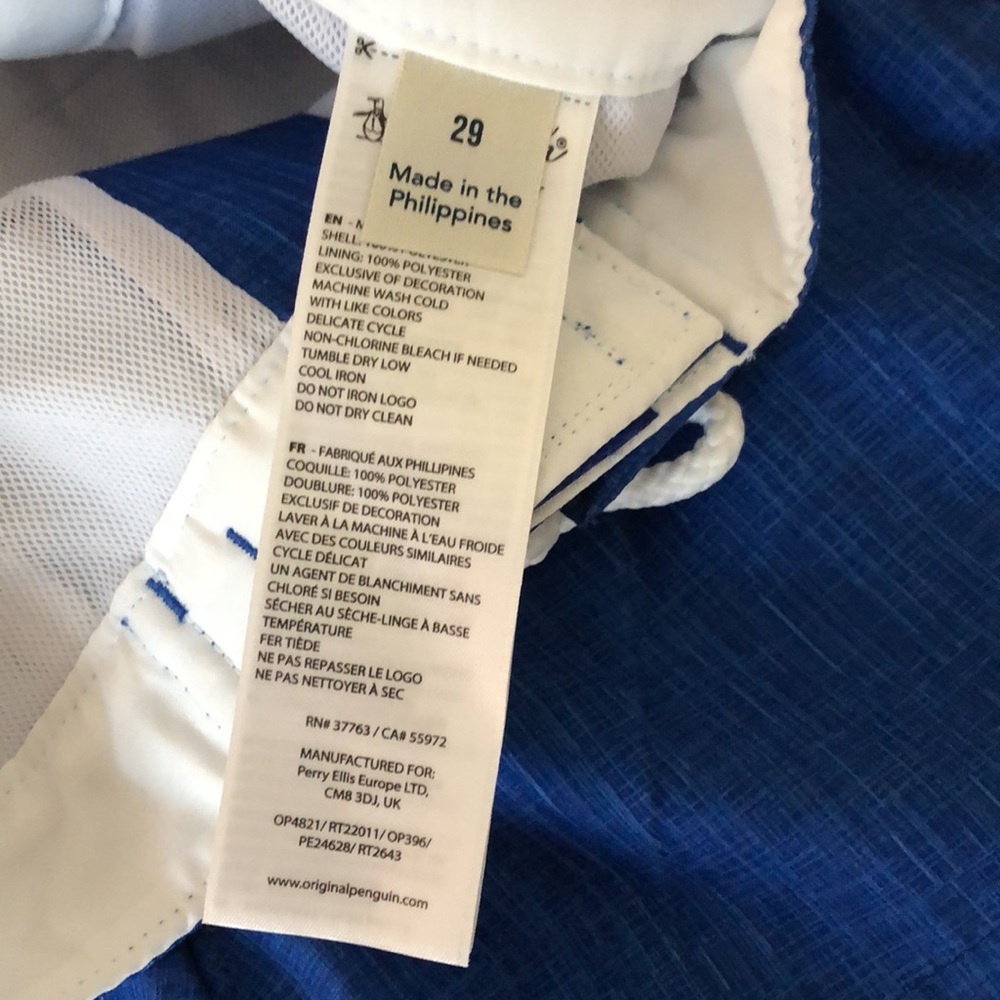 Original Penguin Blue Rainbow Pride Short Swim Trunks Bloomingdale’s Exclusive - Picture 8 of 15